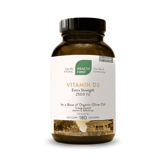 Vitamin D3 Extra Strength 2500IU, 180 Gel Capsules