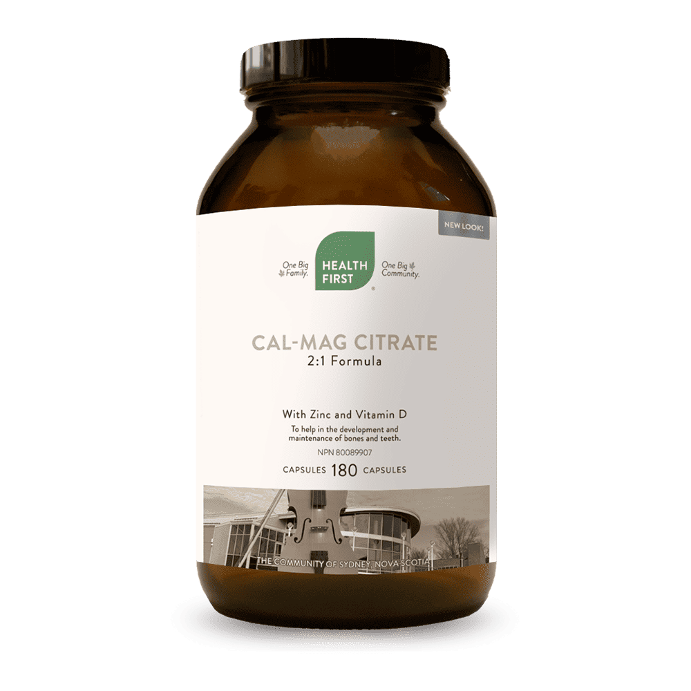 Cal-Mag Citrate 2:1 Formula With Zinc & Vitamin D, 180 Capsules