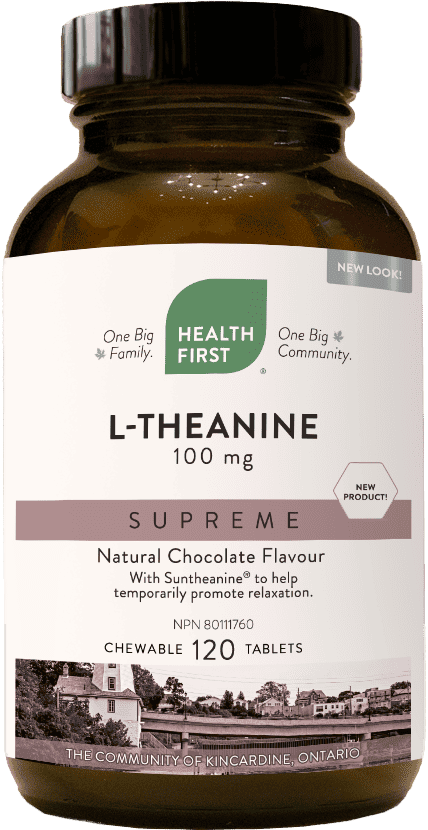 L-Theanine Supreme 100mg (Chocolate Flavor), 120 Chewable Tablets