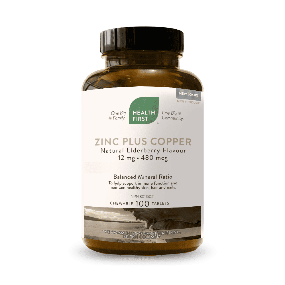 Zinc Plus Copper 12mg/480mcg (Elderberry Flavor) 100 Chewable Tablets