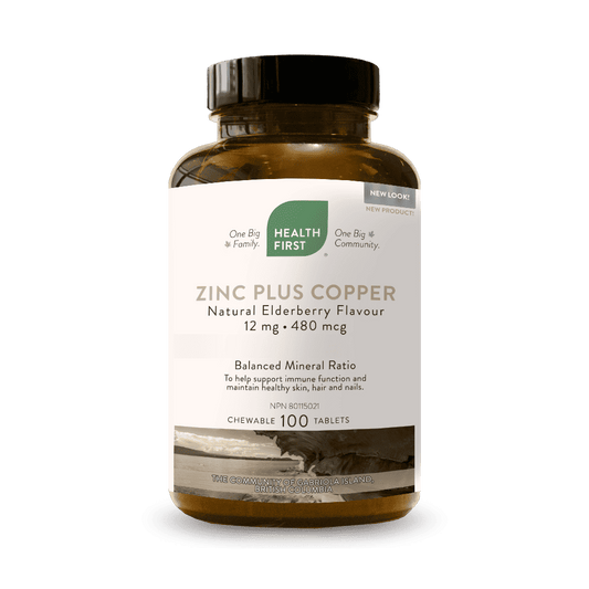 Zinc Plus Copper 12mg/480mcg (Elderberry Flavor) 100 Chewable Tablets