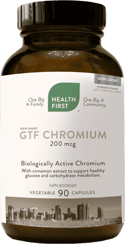 GTF Chromium 200mcg, 90 Capsules
