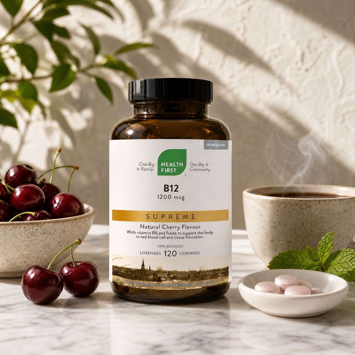 B12 Supreme (Cherry Flavor), 120 Lozenges
