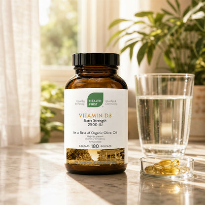 Vitamin D3 Extra Strength 2500IU, 180 Gel Capsules