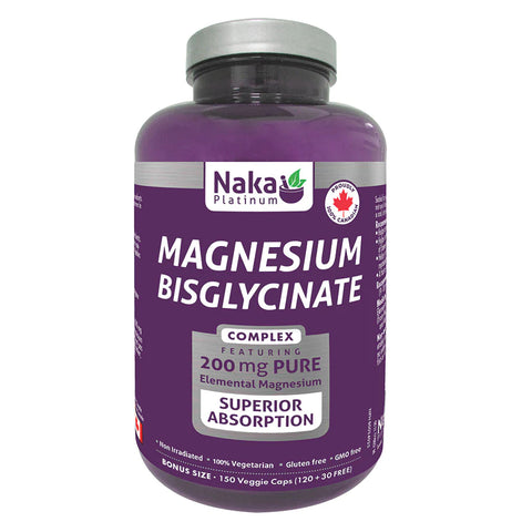 Naka Platinum Magnesium Bisglycinate 200mg Pure 150 VCAP