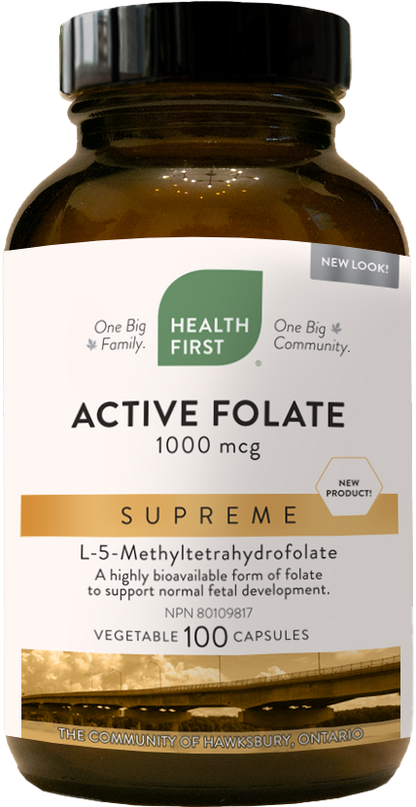 Active Folate Supreme 1000 mcg, 100 Capsules