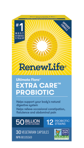 Renew Life Ultimate Flora® Extra Care™ Probiotic, 50 Billion Active Cultures, 30 Capsules