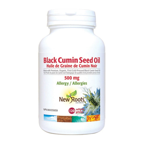 New Roots Herbal Black Cumin Seed Oil 500mg 120 Softgel