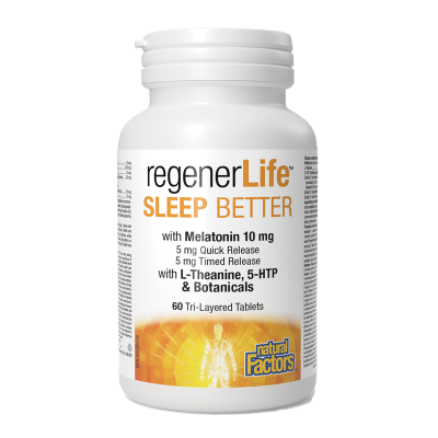 Natural Factors, RegenerLife® Sleep Better Triple Action, 60 Tablets
