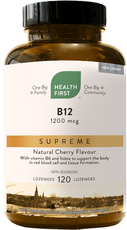B12 Supreme (Cherry Flavor), 120 Lozenges