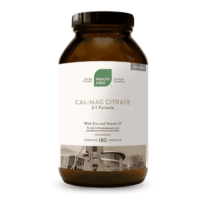 Cal-Mag Citrate 2:1 Formula With Zinc & Vitamin D, 180 Capsules