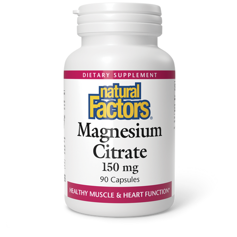 Natural Factors, Magnesium Citrate, 150 mg, 90 Capsules