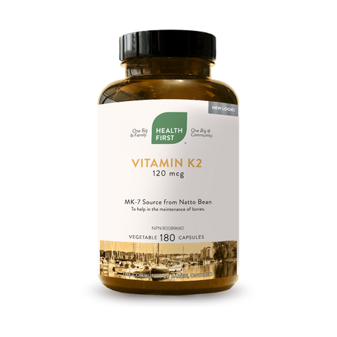 Health First Vitamin K2 120mcg, 180 capsules