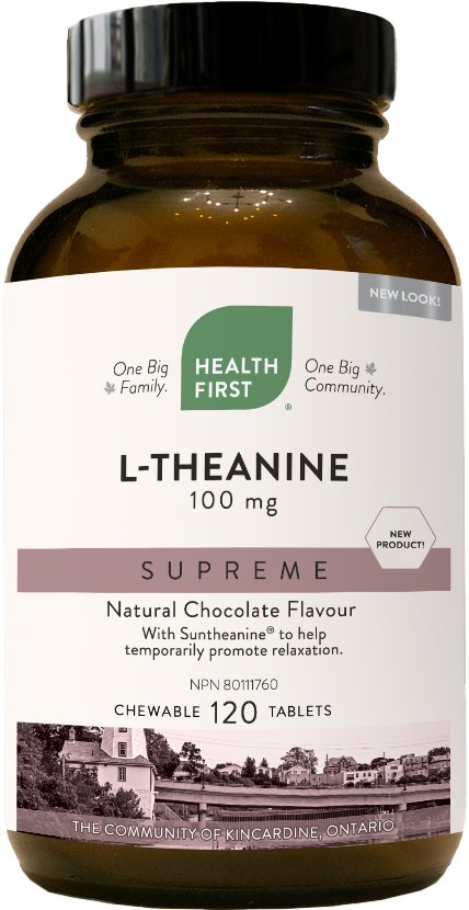L-Theanine Supreme 100mg (Chocolate Flavor), 120 Chewable Tablets