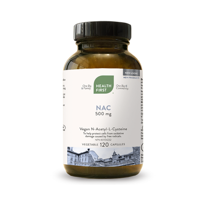 NAC (N-Acetyl-L-Cysteine) 500mg, 120 Capsules