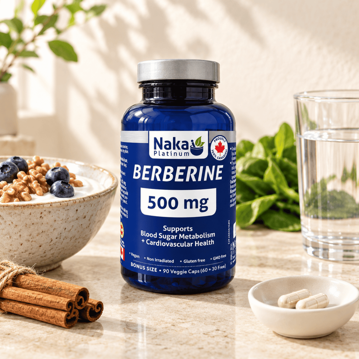 Berberine 500mg, 90 Capsules