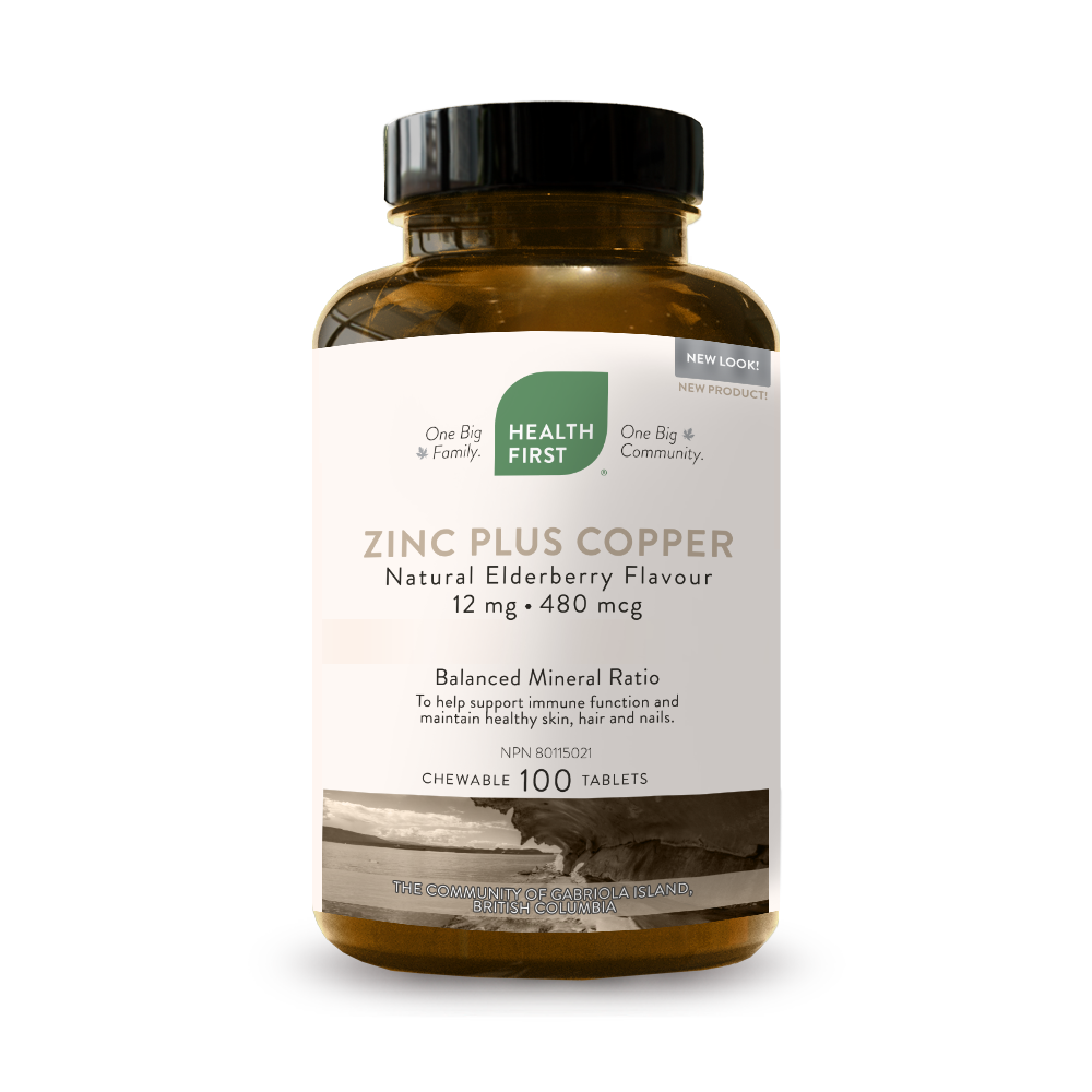 Zinc Plus Copper 12mg/480mcg (Elderberry Flavor) 100 Chewable Tablets