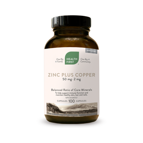 Health First Zinc Plus Copper 50mg/2mg, 100 capsules