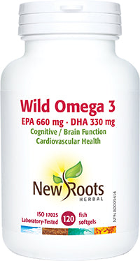 New Roots Herbal Wild Omega 3 EPA 660 mg DHA 330 mg, 120 Softgels