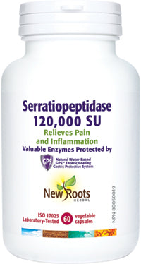 New Roots Herbal Serratiopeptidase 120,000 SU, 60 Caps