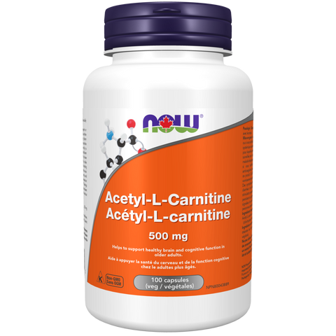 NOW Acetyl L-Carnitine 500 mg, 100 Caps