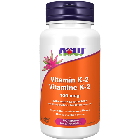 NOW Vitamin K-2 100 mcg, 100 Caps