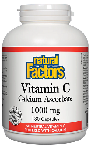Natural Factors Vitamin C Calcium Ascorbate, 180 Caps