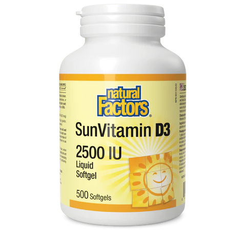 Natural Factors SunVitamin D3, 500 Softgels