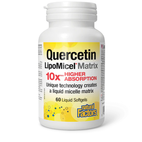 Natural Factors Quercetin LipoMicel Matrix, 60 Liquid Softgels