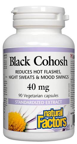 Natural Factors Black Cohosh Standardized Extract 40 mg, 90 Caps