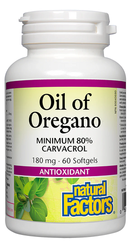 Natural Factors Oil of Oregano, 60 Softgels